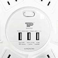 Topine Surge Protector Power Strip with 6 Outlets and 3 USB Ports — image 8
