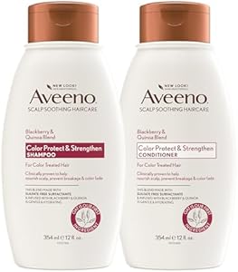 Aveeno Color Protect & Strengthen+ Shampoo & Conditioner Set, 12 Fl Oz