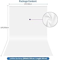 HEMMOTOP White Backdrop 10x12ft — image 7