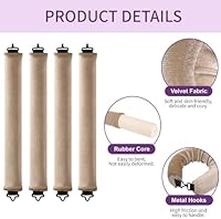 Posicurly Heatless Curls Overnight Hair Curlers - 4 Pcs Velvet Rollers with Satin Wrap — image 4