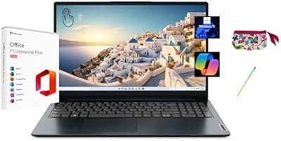 Lenovo Ideapad 1 15.6″ FHD Touchscreen Laptop, AMD Ryzen 5 7520U, 8GB RAM, 1TB SSD