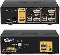 CKL 2x2 KVM Switch Dual Monitor HDMI 2.0 4K 60Hz — image 1