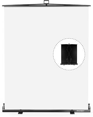 RAUBAY 59.8 x 82.7in Collapsible White Backdrop Screen