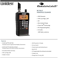 Uniden Bearcat BC75XLT Handheld Scanner — image 7
