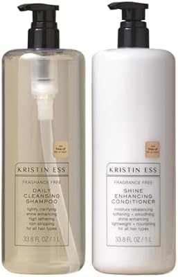 Kristin Ess Fragrance Free Shampoo and Conditioner 1L Set