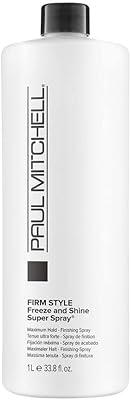 Paul Mitchell Freeze and Shine Super Hairspray, Maximum Hold, 33.8oz