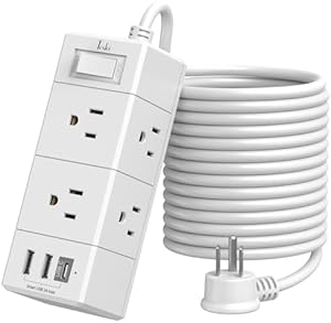 Tcstei 15Ft Extension Cord Power Strip with 6 AC Outlets and 3 USB Ports Review