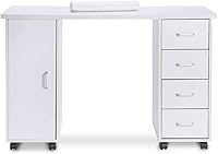 Paddie Manicure Nail Desk with Cabinet and Drawers — image 8