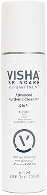 Visha Skincare Advanced 4 in 1 Multitasking Purifying Facial Cleanser 6.8oz