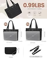 LOVEVOOK Large Puffer Tote Bag with Zipper — image 4