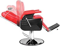 Paddie Red Barber Chair Heavy Duty Reclining Hydraulic — image 4