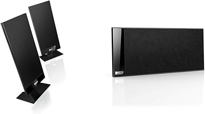 KEF T101 Satellite Speaker Pair & T101C Center Channel Speaker