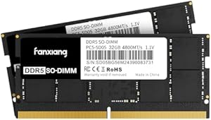 Fanxiang 64GB DDR5 4800MHz SODIMM RAM Kit (2 x 32GB)