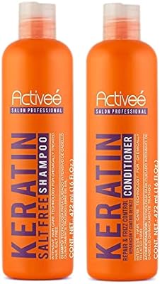 Activee Professional Keratin Hair Shampoo and Conditioner Kit 16 oz
