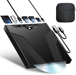 Wbacon 8-in-1 External CD/DVD Drive