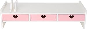 CONKAWACA Kawaii Monitor Stand with 3 Drawers