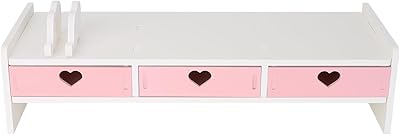 CONKAWACA Kawaii Monitor Stand with 3 Drawers