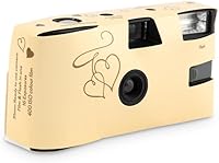 Weddingstar Disposable Camera with Flash - Gold Enchanted Hearts — image 1