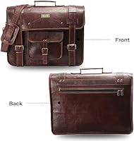Hulsh Full Grain Leather Messenger Bag for Men 16-inch Laptop Briefcase — image 7