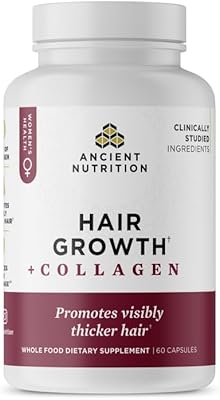 Ancient Nutrition Hair Growth + Collagen Supplement, 60 Count