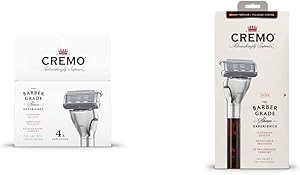 Cremo Astonishingly Superior Razor Refills & Tortoise Shell Razor Kit (4 Pack)