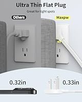 Maxpw 6 Ft Power Strip Surge Protector with 7 Outlets & 4 USB Ports — image 5