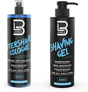 L3 Level 3 Shaving Gel & Aftershave Kit 16.9oz + 13.5oz