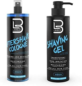 L3 Level 3 Shaving Gel & Aftershave Kit 16.9oz + 13.5oz
