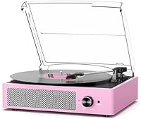 FEKTIK Vintage Vinyl Record Player M49Pink — image 1