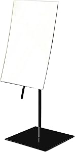 JERDON Rectangular Tabletop Vanity Mirror - 5-inch x 8-inch with 3X Magnification