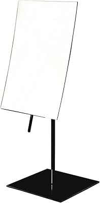 JERDON Rectangular Tabletop Vanity Mirror - 5-inch x 8-inch with 3X Magnification