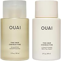 OUAI Fine Hair Shampoo & Conditioner Set, Travel Size - 3 Oz — image 1