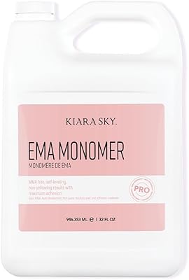 Kiara Sky EMA Monomer - Professional Acrylic Nail Liquid, 32 Fl Oz