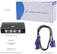 JideTech 4-Port VGA KVM Switch with USB Hub and Audio Support — image 9