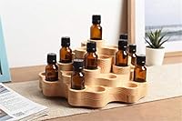 Meao 4-Tier Round Rotatable Honeycomb Shape Wooden Essential Oil Display Organizer — image 6