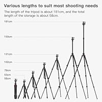 COMAN KX3939Mini-A32 72-inch Camera Tripod with Monopod — image 5