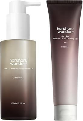 HARUHARU Wonder Black Rice Moisture Cleansing Oil & 5.5 Soft Cleansing Gel Duo Set