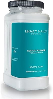 Legacy Nails Crystal Clear Acrylic Powder 1lb