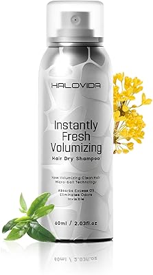 HALOVIDA Dry Shampoo for Dark Hair, Travel Size 2.03oz