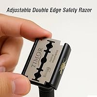 KWAN YEE GOR Full Brass Adjustable Safety Razor with 10 German Solingen Blades — image 2