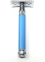 Edwin Jagger Double Edge Safety Razor with Long Handle (Blue) — image 3