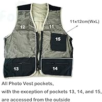 FoRapid Safari Photo Vest Photography Travel Hiking Fishing Camping Hunting — image 7