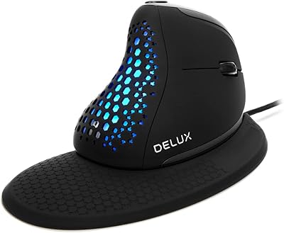 DeLUX Seeker M618XSU Wired Ergonomic Vertical Mouse