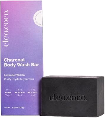 Cleo & Coco Charcoal Body Wash Bar, 4.5oz