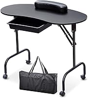 Topeakmart Manicure Nail Table Station - 37-inch Black — image 1