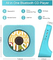 Weeuus CD-806 Portable CD Player with Bluetooth — image 4