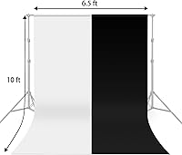UTEBIT 6.5FTx10FT Black and White Backdrop — image 2
