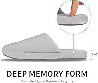 3-Pair Luxury Spa Slippers - Cotton Memory Foam Non-slip Closed Toe — image 3