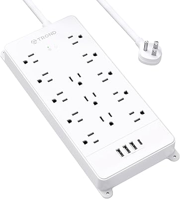 TROND Power Strip Surge Protector with USB Ports