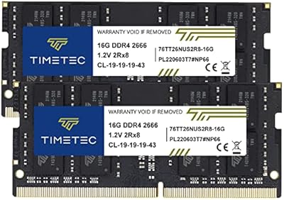 Timetec 32GB Kit (2x16GB) DDR4 2666MHz SODIMM